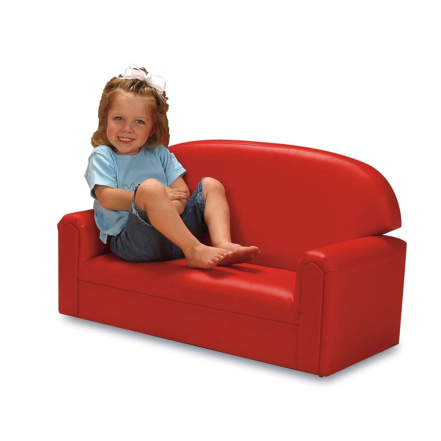 BN-FIVR100 Red Sofa, Vinyl, Infant Toddler 34"L X 16"W  X 19"H