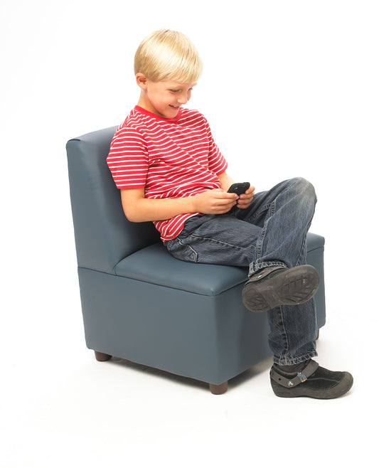 BN-FM2B210 New! Modern Casual Enviro-Child Upholstery Chair 20"L x 20"W x 26"H  - BLUE