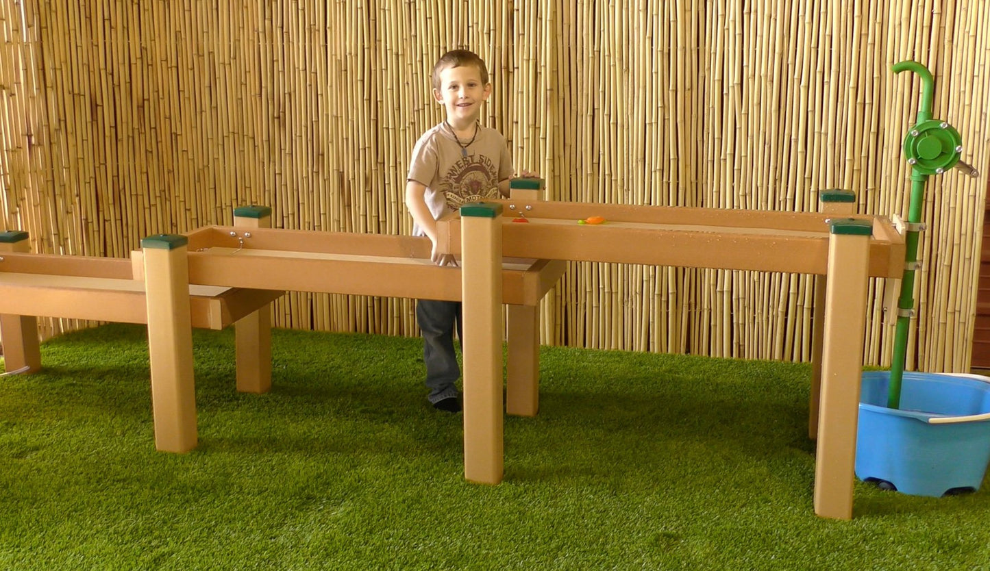 KSO-A4B2C2WP KSO-A4B2C2WP Kids' Station Outdoor Water Works Sand/Water Trough - Surface Mount With Pump