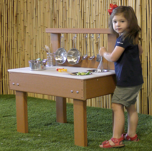 KSO-MT3018 Kids' Station Indoor/Outdoor Toddler Mud Kitchen with Utensils