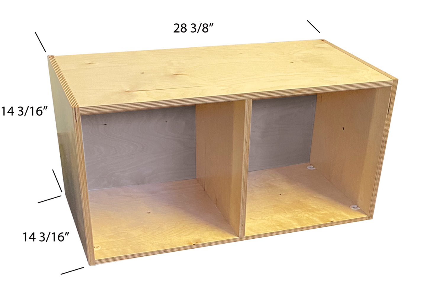 KUBEEZ-1H KUBeez  Modular birch storage cabinet, 1-pack, 1/8” Hardboard Back, Ready to Assemble