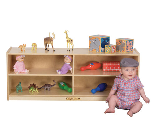 S184804BIR Kids' Station 18" 4 Sect Toddler Cabinet, Fully Assembled