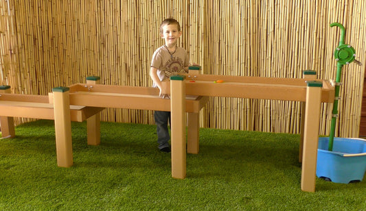 KSO-A4B2C2WP KSO-A4B2C2WP Kids' Station Outdoor Water Works Sand/Water Trough - Surface Mount With Pump